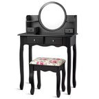 Cassetti del tavolo da trucco con specchio ovale, regalo per bambini