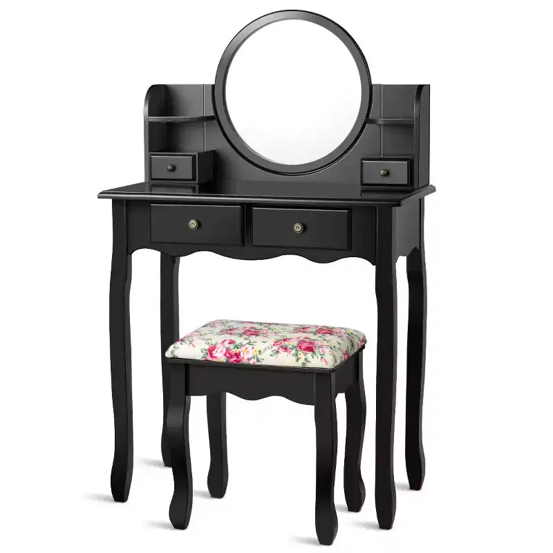 Cassetti del tavolo da trucco con specchio ovale, regalo per bambini