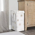 Cesta portabiancheria pieghevole per bambina con manici Desert Sun Rosa Beige