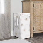 Cesta portabiancheria pieghevole per bambina con manici Desert Sun Rosa Beige
